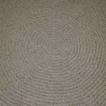 Custom Crochet Round Rug, 100% Natural Wool