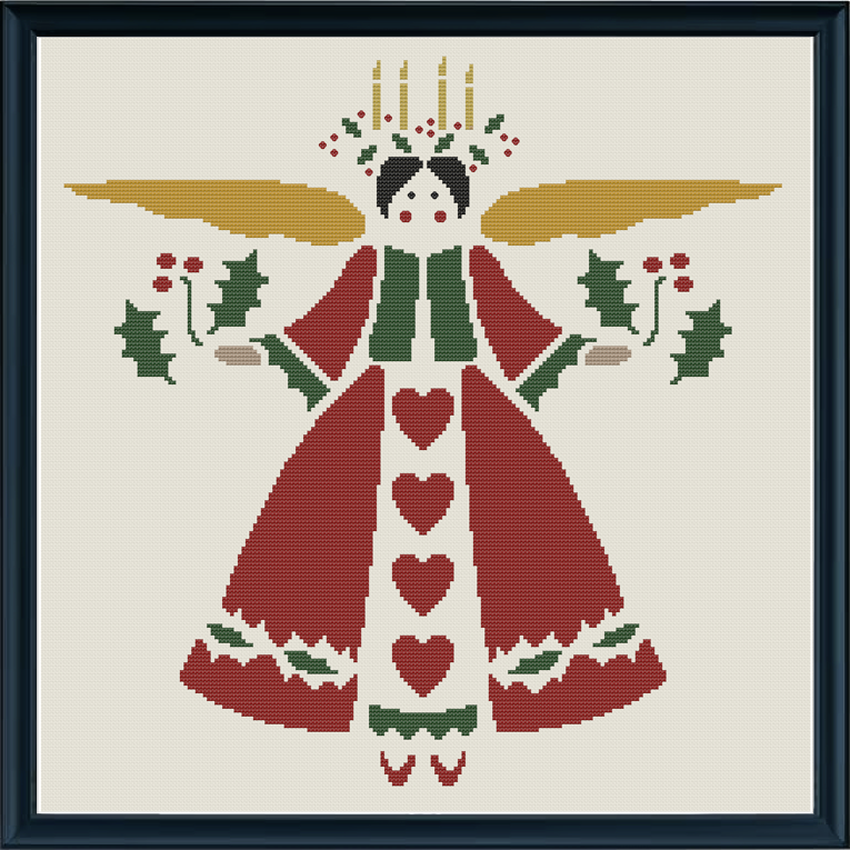 Easy Christmas Angel Cross Stitch Pattern