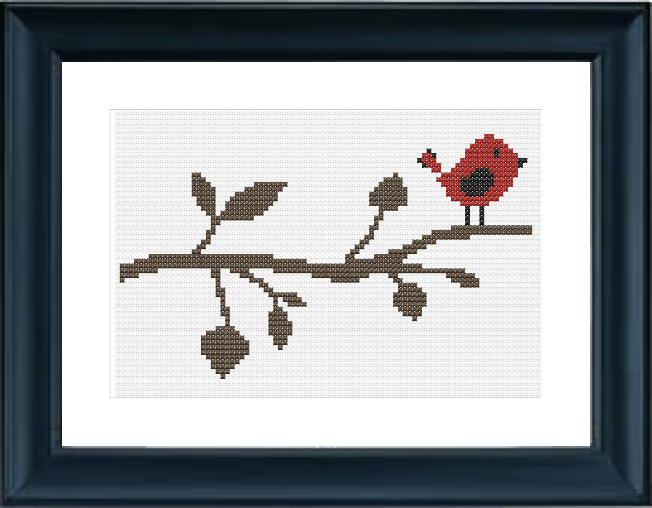 Red Bird Cross Stitch Pattern on Luulla