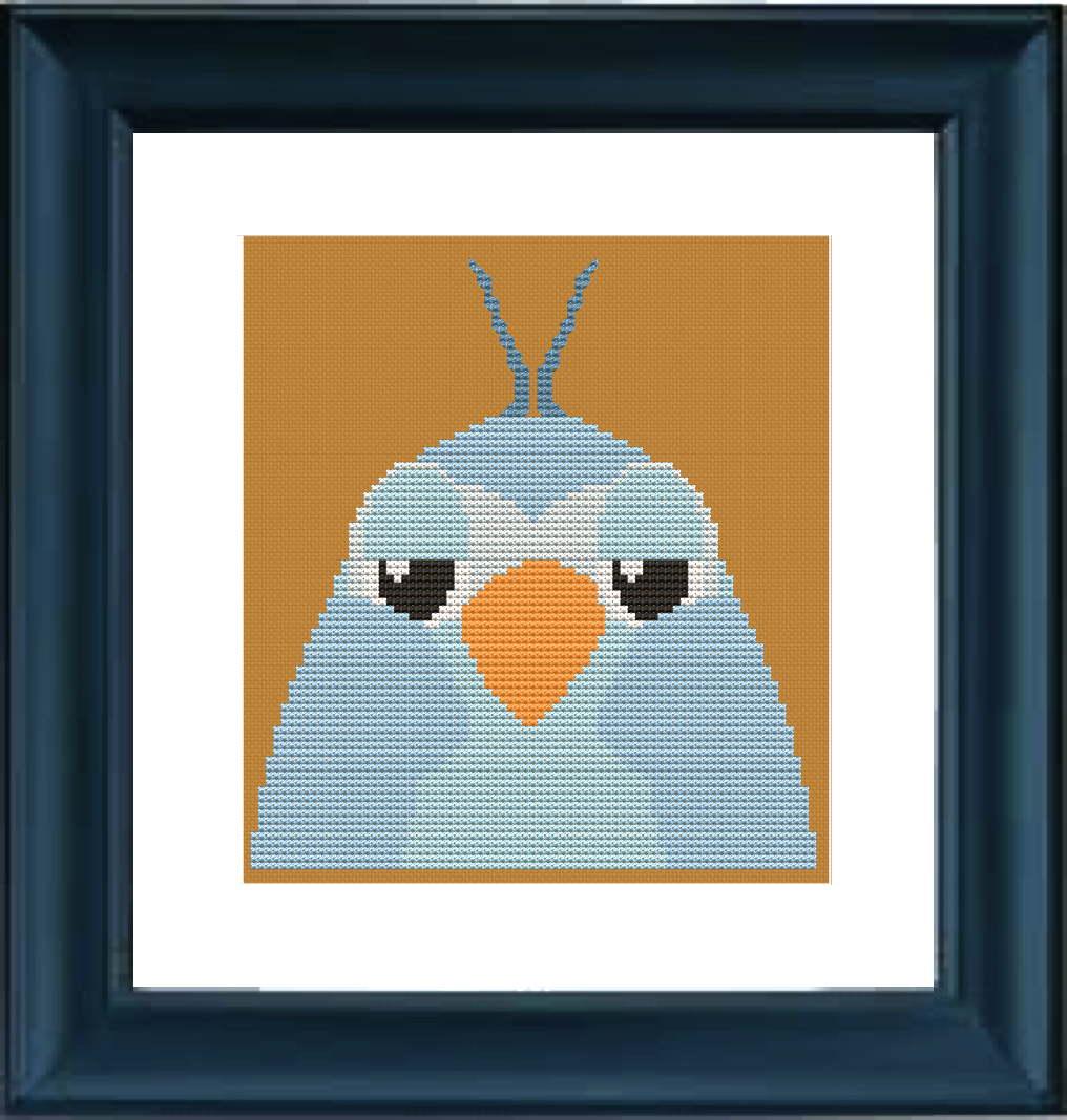 Blue Bird Cross Stitch Pattern on Luulla
